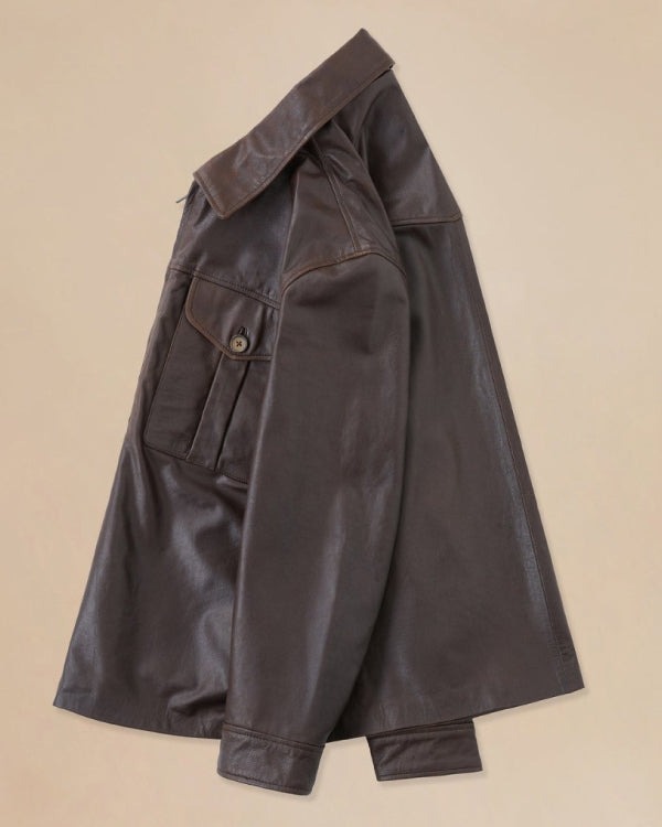 Found-Sepia-Leather-Overshirt